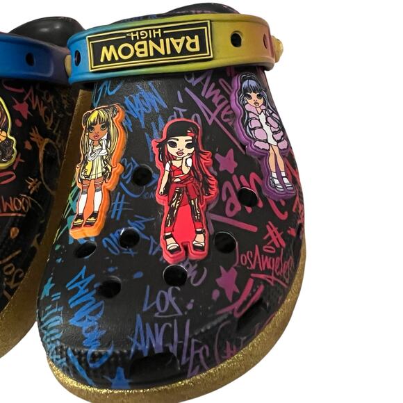 Crocs Rainbow High Classic High Cutie Clogs Size 5 Juniors - Picture 6 of 11